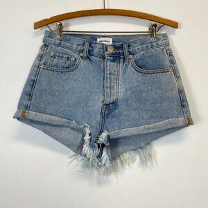 Superdown Distressed Jean Shorts